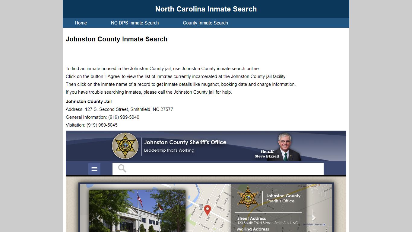 Johnston County Inmate Search